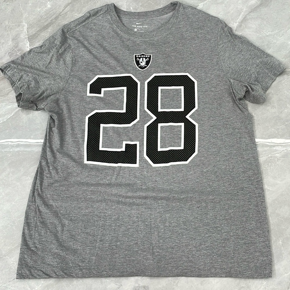 Men’s The Nike Tee Raiders Josh Jacobs #28 Short Sleeve Shirt XL